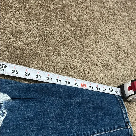 Blue Distressed Women's Jeans - Picture 6 of 7